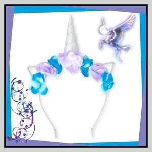 Children's Place Accessories - New! Girls Glitter Unicorn Flower Headband Children's Place Accessories - New! Girls Glitter Unicorn Flower Headband